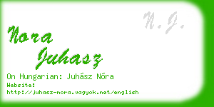nora juhasz business card